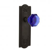 Nostalgic Warehouse 724642 - Nostalgic Warehouse Meadows Plate Privacy Waldorf Cobalt Door Knob in Oil-Rubbed Bronze