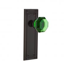 Nostalgic Warehouse 724718 - Nostalgic Warehouse Mission Plate Privacy Waldorf Emerald Door Knob in Timeless Bronze