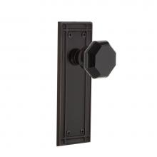Nostalgic Warehouse 724731 - Nostalgic Warehouse Mission Plate Privacy Waldorf Black Door Knob in Timeless Bronze