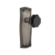 Nostalgic Warehouse 724899 - Nostalgic Warehouse Prairie Plate Privacy Waldorf Black Door Knob in Antique Pewter