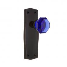 Nostalgic Warehouse 724928 - Nostalgic Warehouse Prairie Plate Privacy Waldorf Cobalt Door Knob in Timeless Bronze