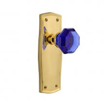 Nostalgic Warehouse 724932 - Nostalgic Warehouse Prairie Plate Privacy Waldorf Cobalt Door Knob in Unlaquered Brass