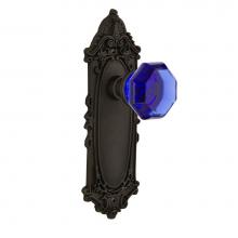 Nostalgic Warehouse 725224 - Nostalgic Warehouse Victorian Plate Privacy Waldorf Cobalt Door Knob in Oil-Rubbed Bronze