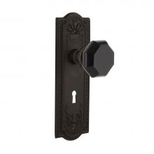Nostalgic Warehouse 725605 - Nostalgic Warehouse Meadows Plate with Keyhole Privacy Waldorf Black Door Knob in Oil-Rubbed Bronz