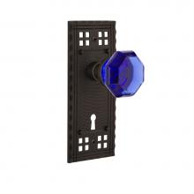 Nostalgic Warehouse 726143 - Nostalgic Warehouse Craftsman Plate Interior Mortise Waldorf Cobalt Door Knob in Oil-Rubbed Bronze