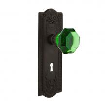 Nostalgic Warehouse 726291 - Nostalgic Warehouse Meadows Plate Interior Mortise Waldorf Emerald Door Knob in Oil-Rubbed Bronze