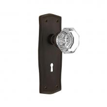 Nostalgic Warehouse 704508 - Nostalgic Warehouse Prairie Plate with Keyhole Passage Waldorf Door Knob in Oil-Rubbed Bronze