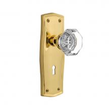 Nostalgic Warehouse 704505 - Nostalgic Warehouse Prairie Plate with Keyhole Passage Waldorf Door Knob in Polished Brass