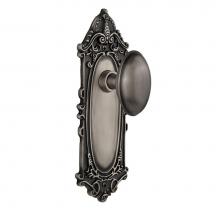 Nostalgic Warehouse 704019 - Nostalgic Warehouse Victorian Plate Single Dummy Homestead Door Knob in Antique Pewter