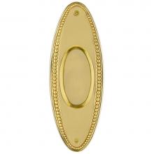 Nostalgic Warehouse 719353 - Nostalgic Warehouse Beaded Flush Pull in Unlacquered Brass
