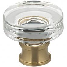 Omnia 9936/32.10B - Puck Glass Cabinet Knob US10B