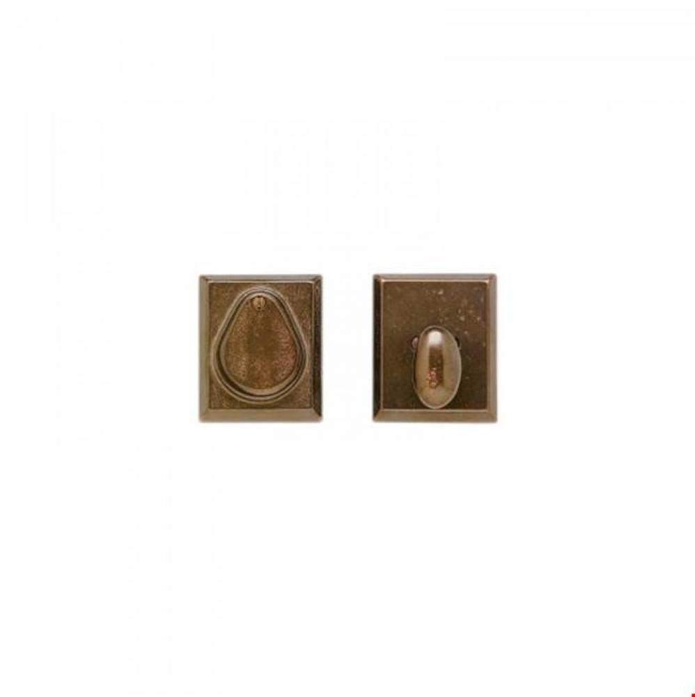 Rectangular Escutcheon Deadbolt Only, D/C