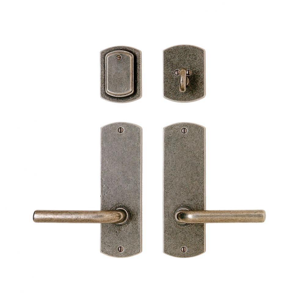 Curved Escutcheon Patio Deadbolt Set