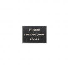 Rocky Mountain Hardware PL200 - Home Accessory Plaque, ''Please remove your shoes''