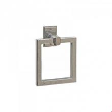 Rocky Mountain Hardware TR8 E204 - Square Metro Escutcheon Towel Ring, 8'', Tempo