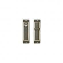 Rocky Mountain Hardware SDL-S-EN FP258 - Rectangular Escutcheon Sliding Door Lock, Single, Entry