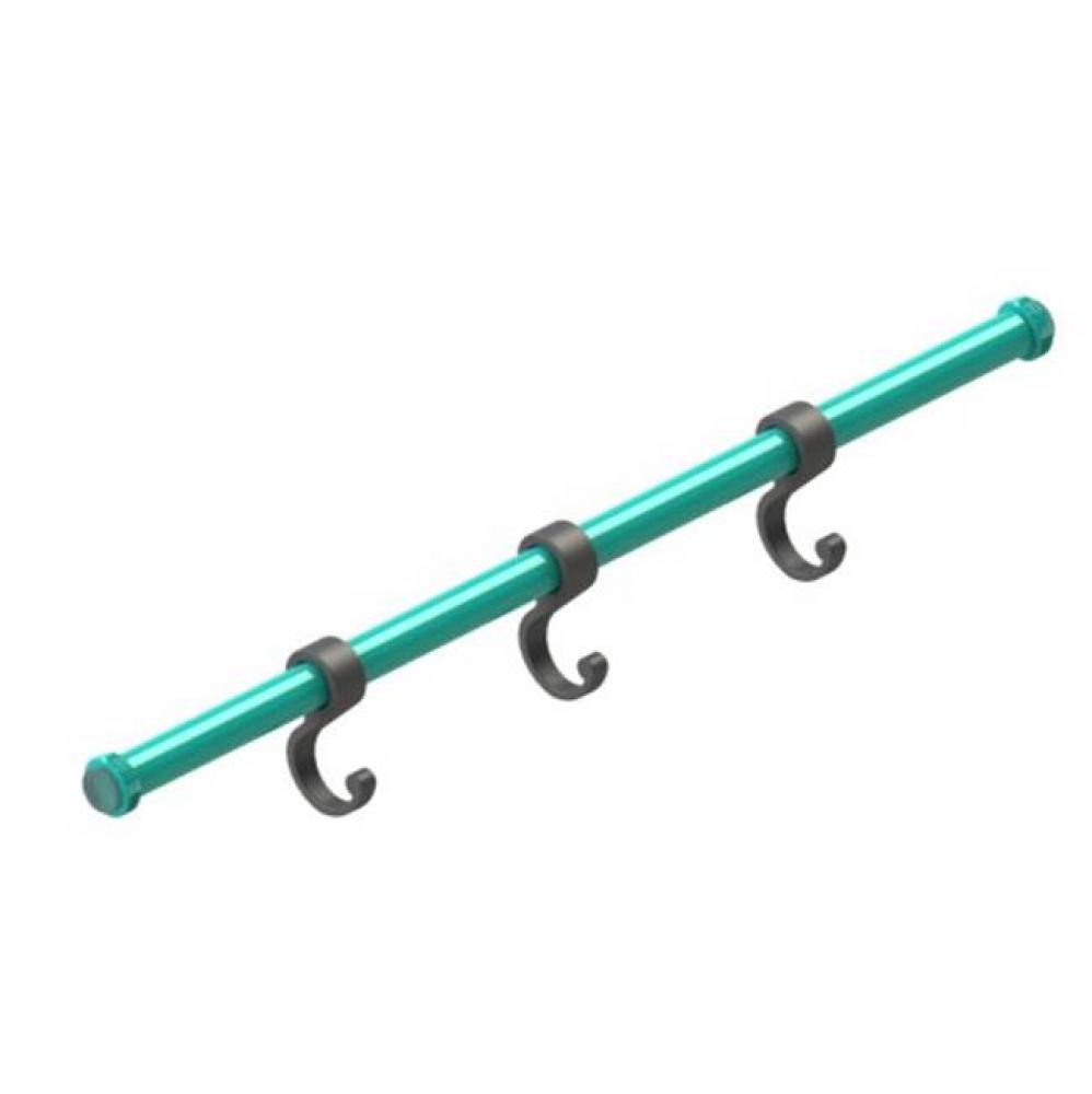 10 1/2'' Tension Rod With 3 Hooks, (Optional)