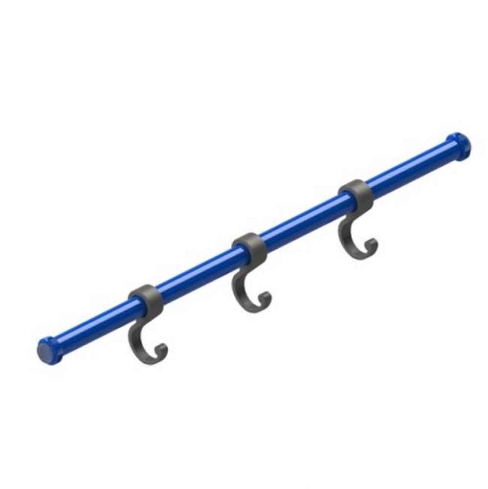 10 1/2'' Tension Rod With 3 Hooks, (Optional)