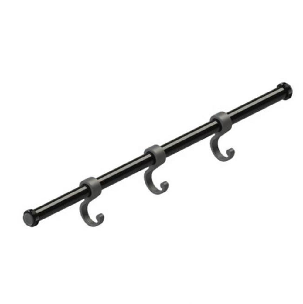 10 1/2'' Tension Rod With 3 Hooks, (Optional)