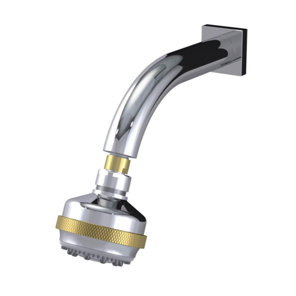 3 Function Shower Head with Wall Mount 8'' Shower Arm & Flange