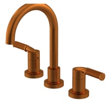 Rubinet 1AHLLACMMW - Widespread Lav. Set. (less drain) in Antique Copper Matte With Matt White Accent