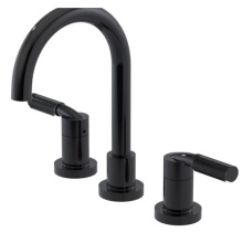 Rubinet 1AHLLBKMW - Widespread Lav. Set. (less drain) in Black With Matt White Accent