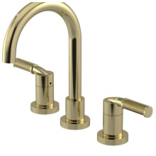 Rubinet 1AHLLGDAQ - Widespread Lav. Set. (less drain) in Gold With Aqua Accent