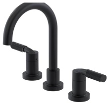 Rubinet 1AHLLMBPH - Widespread Lav. Set. (less drain) in Matt Black With Purple Haze Accent