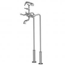 Rubinet 3FRMLGDGD - Floor Mount Tub Filler With Hand Held Shower