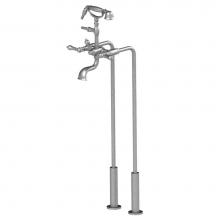 Rubinet 3FRMLSNBB - Floor Mount Tub Filler With Hand Held Shower