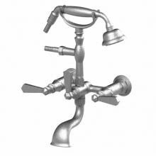 Rubinet 3WHXLBBBB - Wall Mount Tub Filler With Hand Held Shower