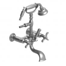 Rubinet 3WRVCPNBK - Wall Mount Tub Filler With Hand Held Shower