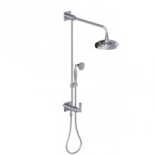 Rubinet 4UHX1CHCH - Bar With Inlet At Diverter. Includes 8'' Shower Head, 12'' Shower Arm, 30&apos