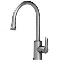 Rubinet 8JHMLSNWH - Single Hole Single Control Mini Kitchen Set With Retractable Dual Function Spray