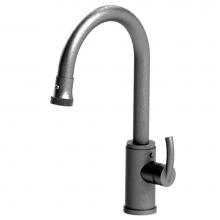 Rubinet 8JHOLMRSN - Single Hole Single Control Kitchen Set With Retractable Dual Function Spray