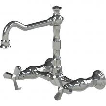 Rubinet 8WHXCCHCH - Wall Mount Kitchen Bridge Faucet