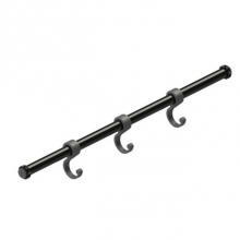 Rubinet 9TWR1BK - 10 1/2'' Tension Rod With 3 Hooks, (Optional)
