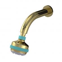 Rubinet 4F030BBAQ - 3 Function Shower Head with Wall Mount 8'' Shower Arm And Flange