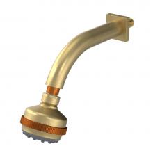 Rubinet 4F031SBACM - 3 Function Shower Head with Wall Mount 8'' Shower Arm And Flange