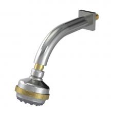 Rubinet 4F031SNNB - 3 Function Shower Head with Wall Mount 8'' Shower Arm And Flange