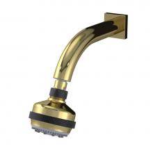Rubinet 4F033BBMB - 3 Function Shower Head with Wall Mount 8'' Shower Arm & Flange