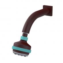 Rubinet 4F033BDAQ - 3 Function Shower Head with Wall Mount 8'' Shower Arm & Flange