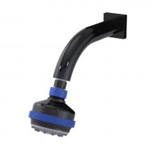 Rubinet 4F033BKBJ - 3 Function Shower Head with Wall Mount 8'' Shower Arm & Flange
