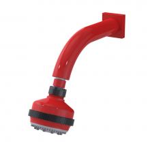 Rubinet 4F033RDBK - 3 Function Shower Head with Wall Mount 8'' Shower Arm & Flange