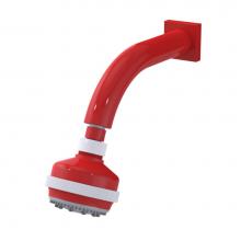Rubinet 4F033RDMW - 3 Function Shower Head with Wall Mount 8'' Shower Arm & Flange