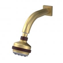Rubinet 4F033SBBD - 3 Function Shower Head with Wall Mount 8'' Shower Arm & Flange