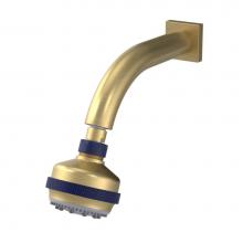 Rubinet 4F033SBMD - 3 Function Shower Head with Wall Mount 8'' Shower Arm & Flange