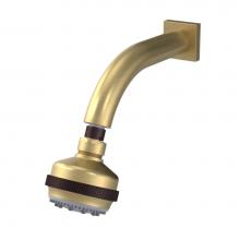 Rubinet 4F033SBOB - 3 Function Shower Head with Wall Mount 8'' Shower Arm & Flange