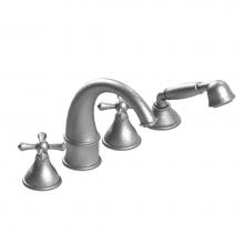 Rubinet T5HFJCCHGD - Four Piece Roman Tub Filler With Hand Held Shower, (Jasmin Spout), Trim Only