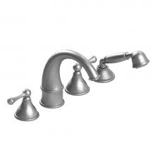 Rubinet T5HFJLCHWH - Four Piece Roman Tub Filler With Hand Held Shower, (Jasmin Spout), Trim Only